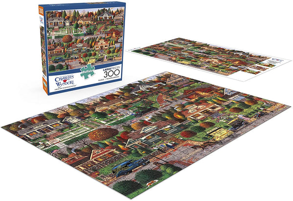 Buffalo Games - Charles Wysocki - Labor Day in Bungalowville - 300 Large Piece Jigsaw Puzzle