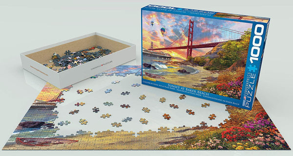 EuroGraphics Sunset at Baker Beach by Dominic Davison 1000-Piece Puzzle