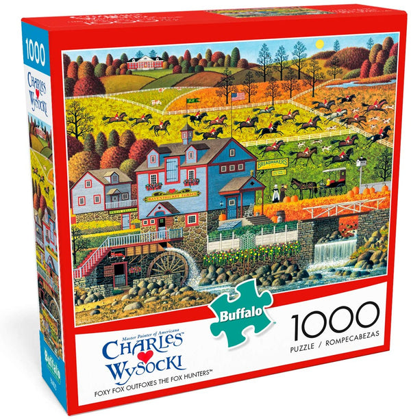 Buffalo Games - Charles Wysocki - Foxy Fox Outfoxes The Fox Hunters - 1000 Piece Jigsaw Puzzle