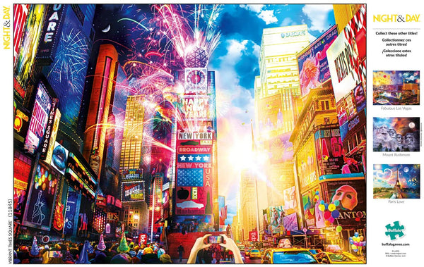 Buffalo Games - Night & Day Collection - Vibrant Times Square - 1000 Piece Jigsaw Puzzle