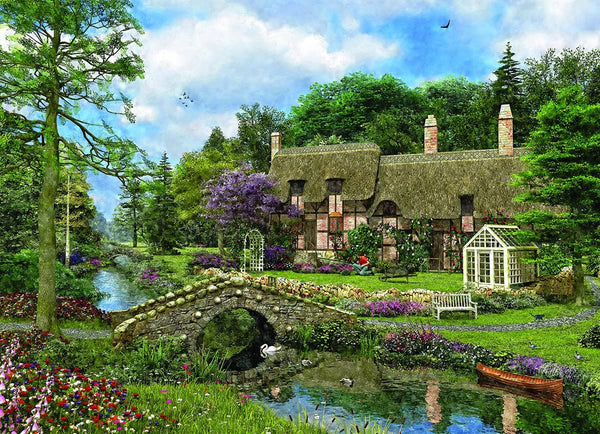 EuroGraphics Cobble Walk Cottage by Dominic Davidson Puzzle, 1000-Piece