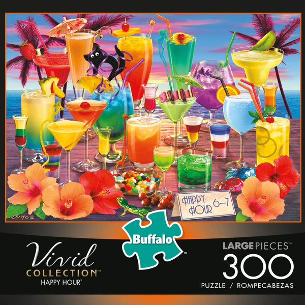 Buffalo Games - Vivid Collection - Happy Hour - 300 Large Piece Jigsaw Puzzle
