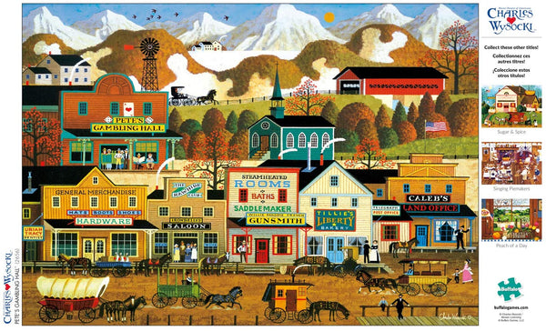 Buffalo Games - Charles Wysocki - Pete's Gambling Hall - 300 Large Piece Jigsaw Puzzle