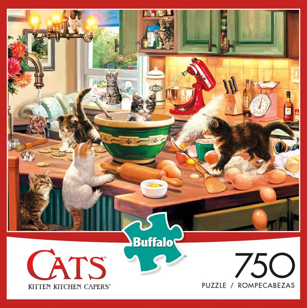 Buffalo Games - Cats Collection - Kitten Kitchen Capers - 750 Piece Jigsaw Puzzle
