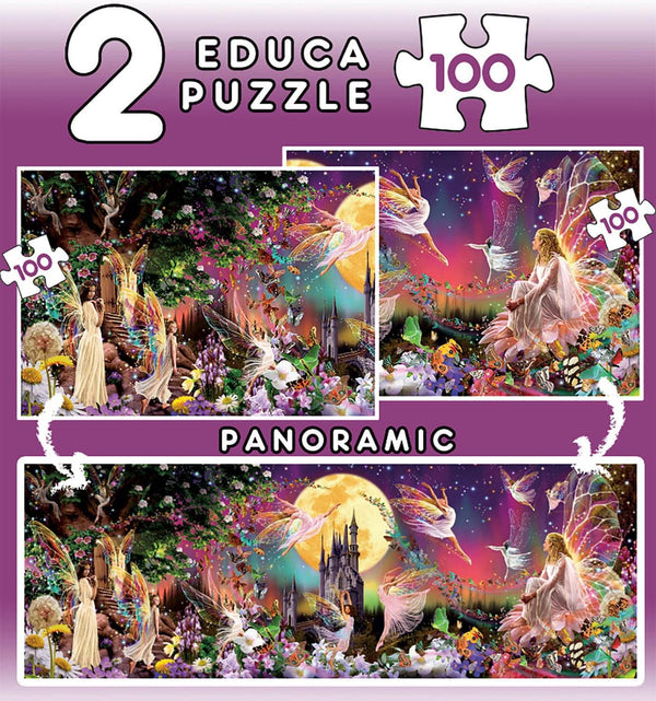 Educa - 2x100p Fairy Triptych Jigsaw Puzzle (200 Pieces)