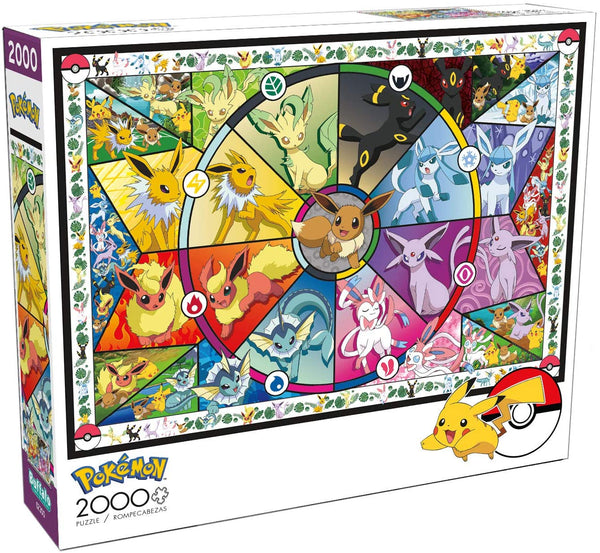 Buffalo Games - Pokemon - Eevee's Stained Glass - 2000 Piece Jigsaw Puzzle