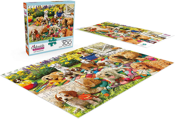 Buffalo Games - Adorable Animals - Puppy Playground - 300 Large Piece Jigsaw Puzzle