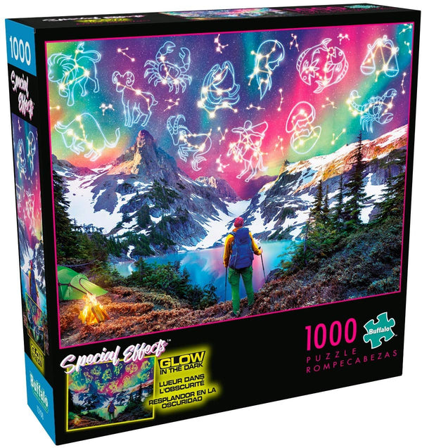 Buffalo Games - Special Effects Collection - Zodiac Mountain - Glow in The Dark - 1000 Piece Jigsaw Puzzle