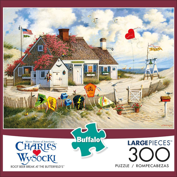 Buffalo Games Charles Wysocki - Root Beer Break at The Butterfields - 300 Large Piece Jigsaw Puzzle