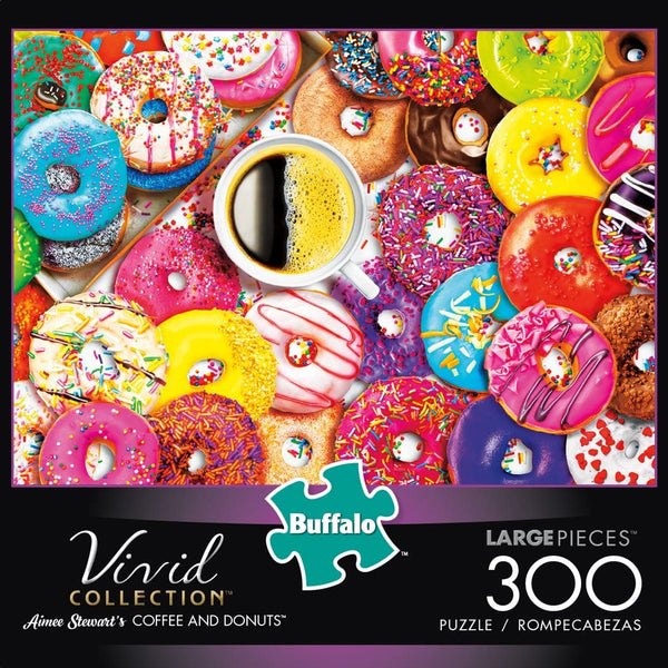 Buffalo Games Coffee and Donuts by Aimee Stewart Jigsaw Puzzle from The Vivid Collection (300 Piece)