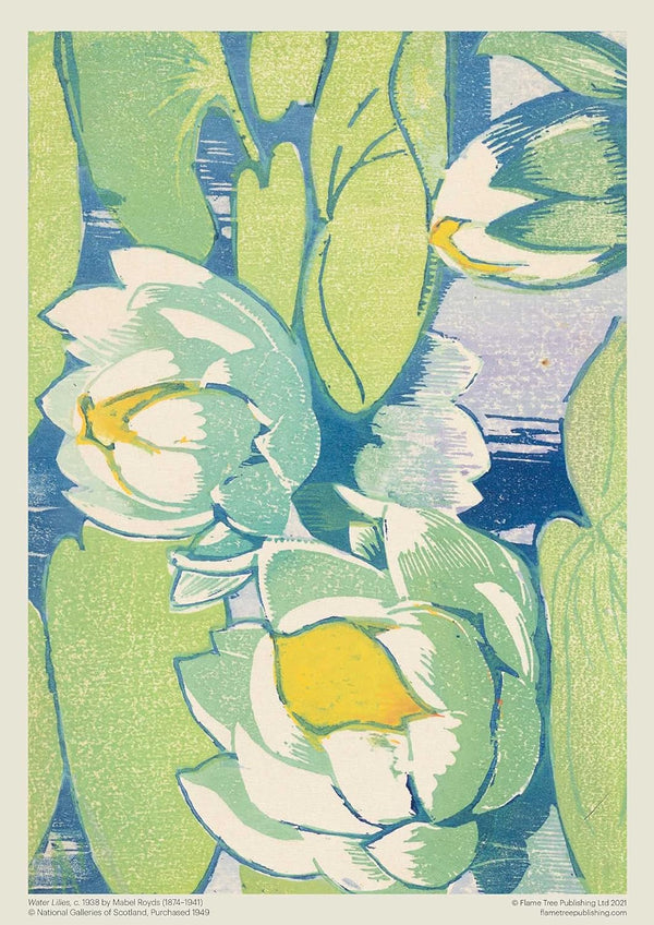 Flame Tree Studio - Water Lilies by Mabel Royds Jigsaw Puzzle (1000 Pieces)