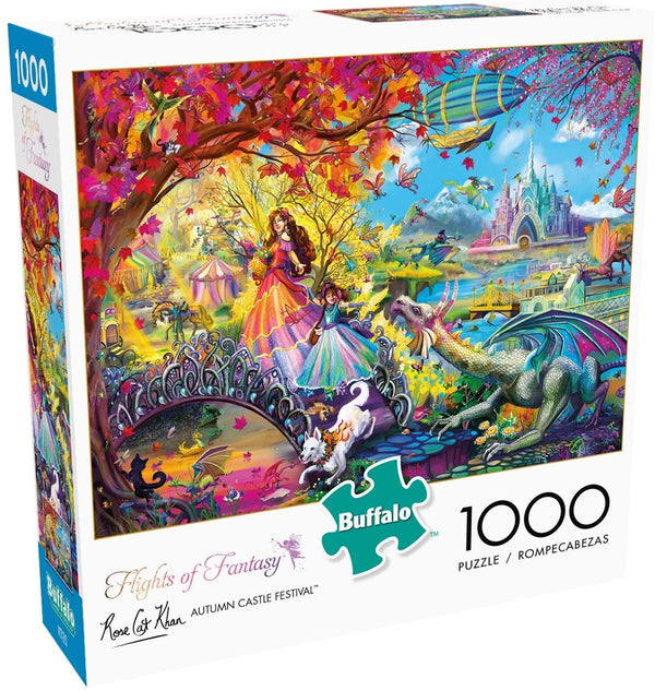 Buffalo Games - Flights of Fantasy - Autumn Castle Festival - 1000 Piece Jigsaw Puzzle