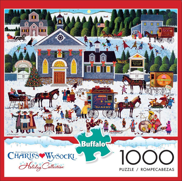 Buffalo Games Churchyard Christmas by Charles Wysocki Jigsaw Puzzle (1000 Piece)