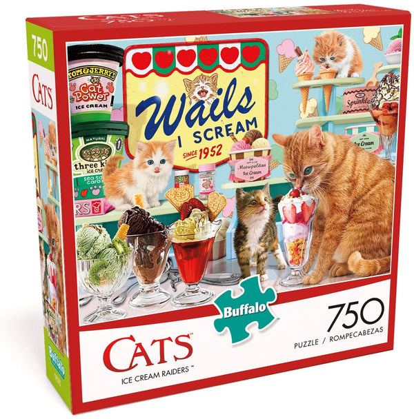 Buffalo Games - Cats Collection - Ice Cream Raiders - 750 Piece Jigsaw Puzzle