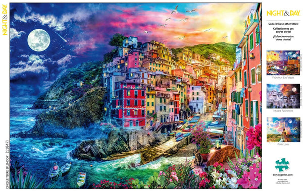 Buffalo Games - Night & Day Collection - Cinque Terre Splendor - 1000 Piece Jigsaw Puzzle