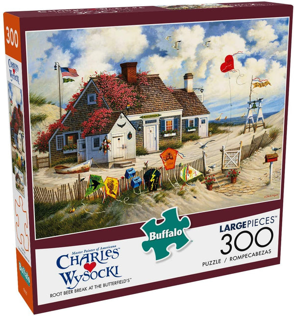 Buffalo Games Charles Wysocki - Root Beer Break at The Butterfields - 300 Large Piece Jigsaw Puzzle
