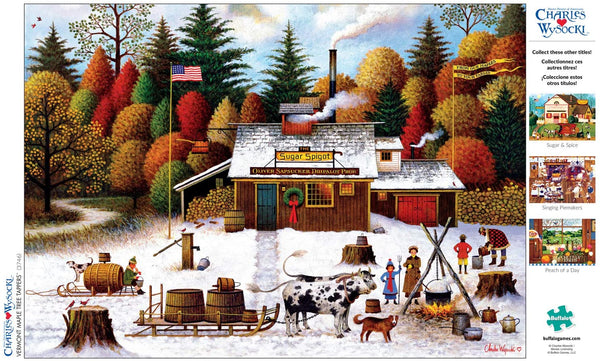 Buffalo Games - Charles Wysocki - Vermont Maple Tree Tappers - 500 Piece Jigsaw Puzzle