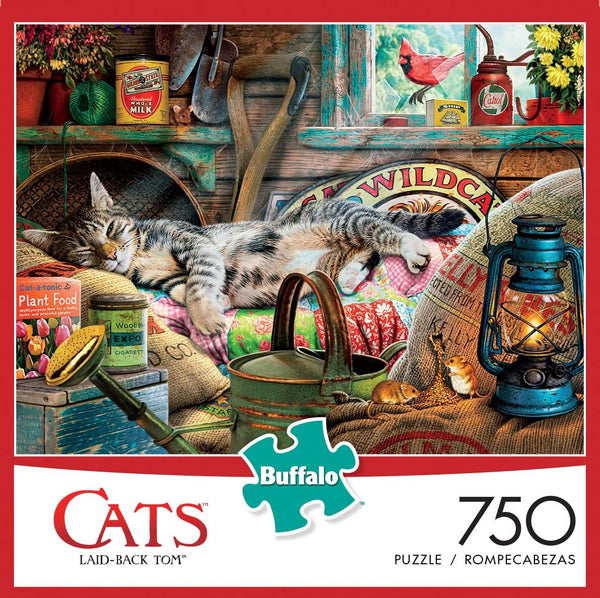 Buffalo Games - Cats Collection - Laid-Back Tom - 750 Piece Jigsaw Puzzle
