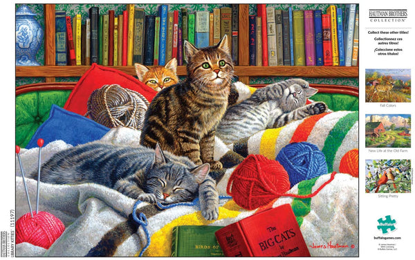 Buffalo Games - Hautman Brothers - Library Kitties - 1000 Piece Jigsaw Puzzle