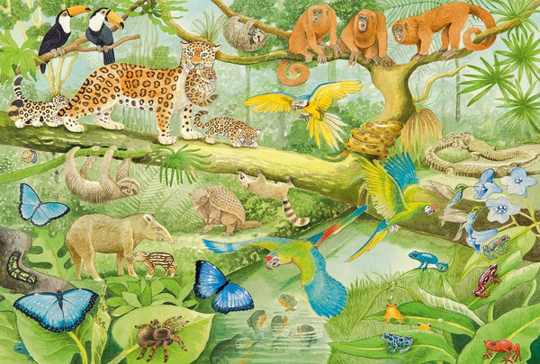 Schmidt - Animals In The Jungle Jigsaw Puzzle (100 Pieces)