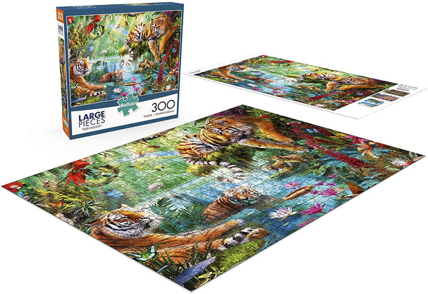 Buffalo Games - Tiger Lagoon - 300 Large Piece Jigsaw Puzzle