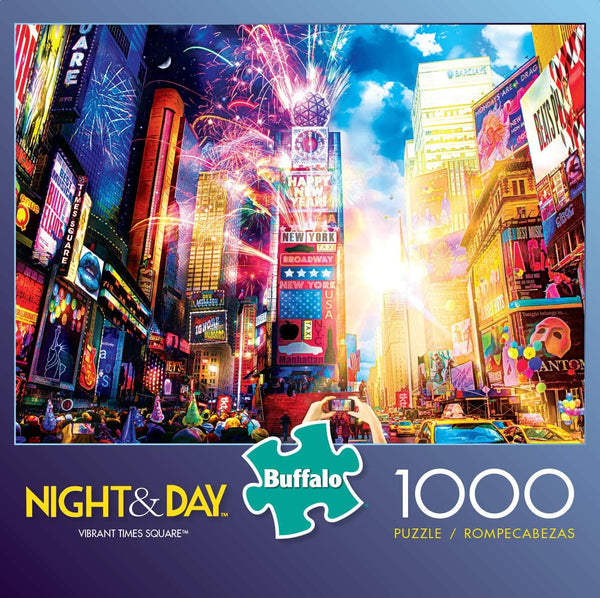 Buffalo Games - Night & Day Collection - Vibrant Times Square - 1000 Piece Jigsaw Puzzle