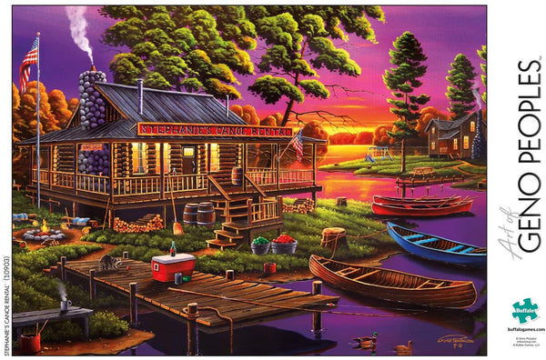Buffalo Games - Geno Peoples - Stephanie's Canoe Rental - 1000 Piece Jigsaw Puzzle