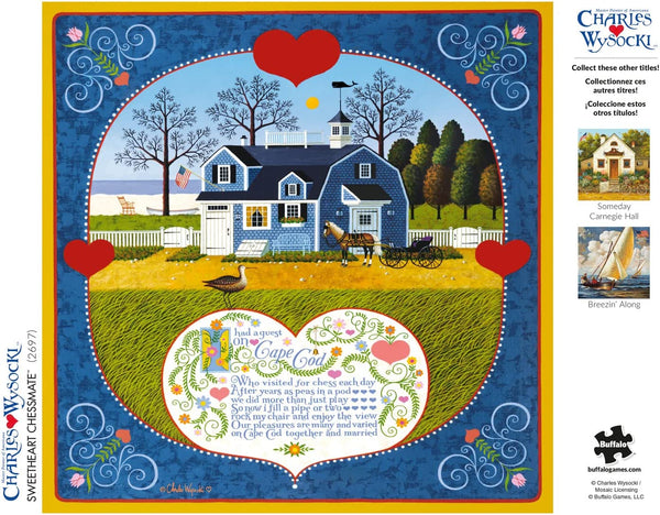 Buffalo Games - Charles Wysocki - Sweetheart Chessmate - 300 Large Piece Jigsaw Puzzle
