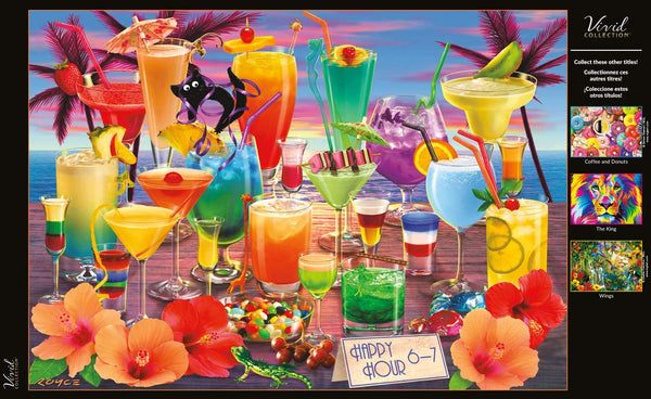 Buffalo Games - Vivid Collection - Happy Hour - 300 Large Piece Jigsaw Puzzle