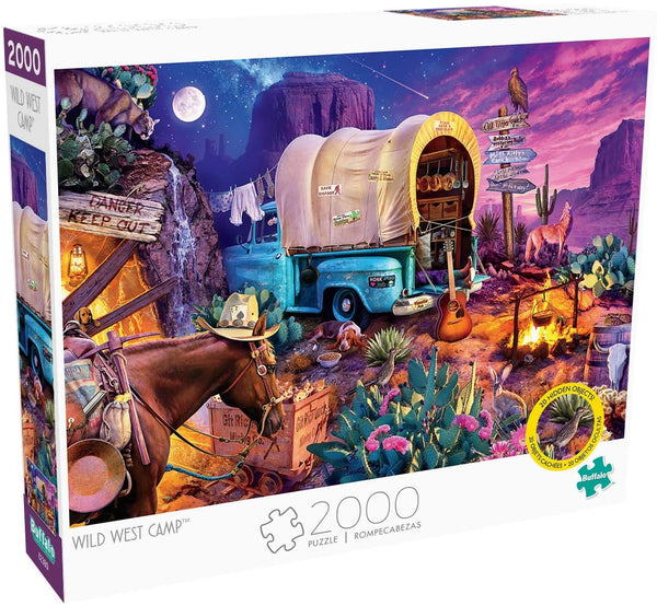 Buffalo Games - Wild West Camp - 2000 Piece Jigsaw Puzzle with Hidden Images