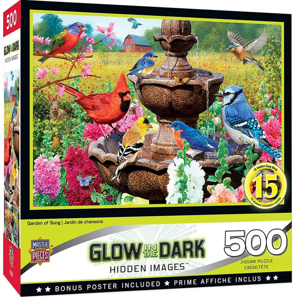 Masterpieces - Hidden Image Glow - Garden of Song Jigsaw Puzzle (500 Pieces)