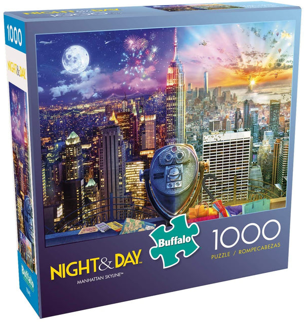 Buffalo Games - Night & Day Collection - Manhattan Skyline - 1000 Piece Jigsaw Puzzle