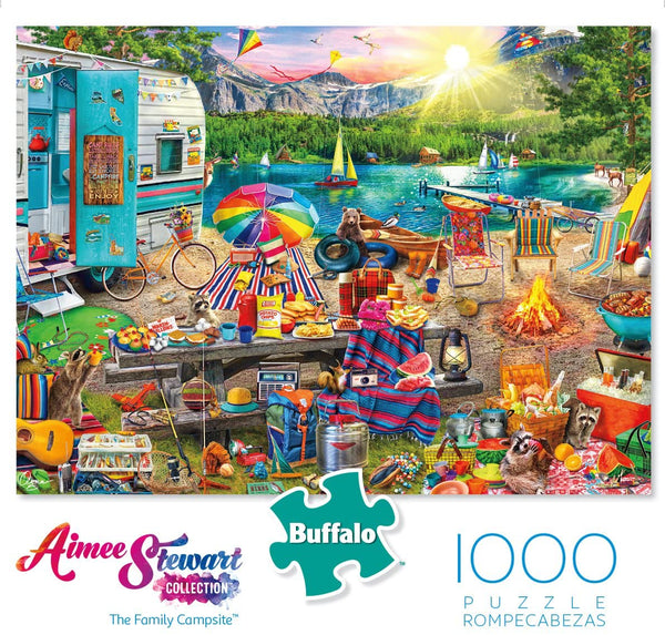 Buffalo Games - Aimee Stewart - The Family Campsite - 1000 Piece Jigsaw Puzzle