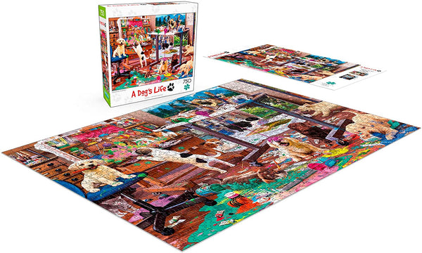 Buffalo Games - A Dog's Life - Painting Puppies Jigsaw Puzzle (750 Pieces)