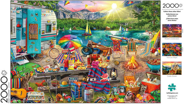 Buffalo Games - Aimee Stewart - Family Campsite - 2000 Piece Jigsaw Puzzle
