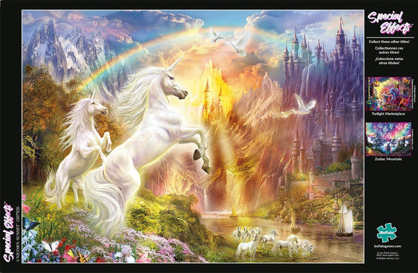 Buffalo Games - Unicorn Sunset - Glitter Edition - 1000 Piece Jigsaw Puzzle