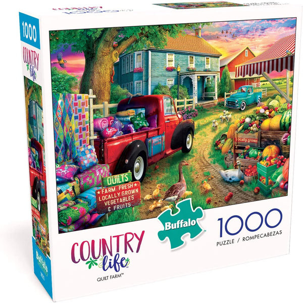Buffalo Games - Country Life - Quilt Farm - 1000 Piece Jigsaw Puzzle