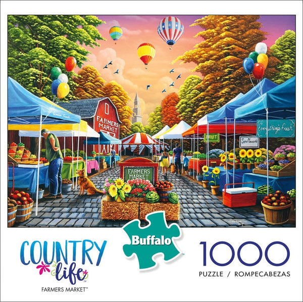 Buffalo Games - Country Life - Farmers Market - 1000 Piece Jigsaw Puzzle