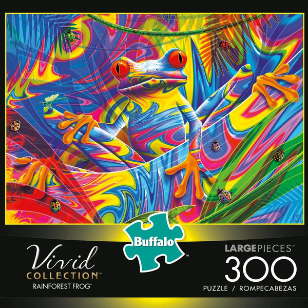 Buffalo Games - Vivid Collection - Rainforest Frog - 300 Large Piece Jigsaw Puzzle