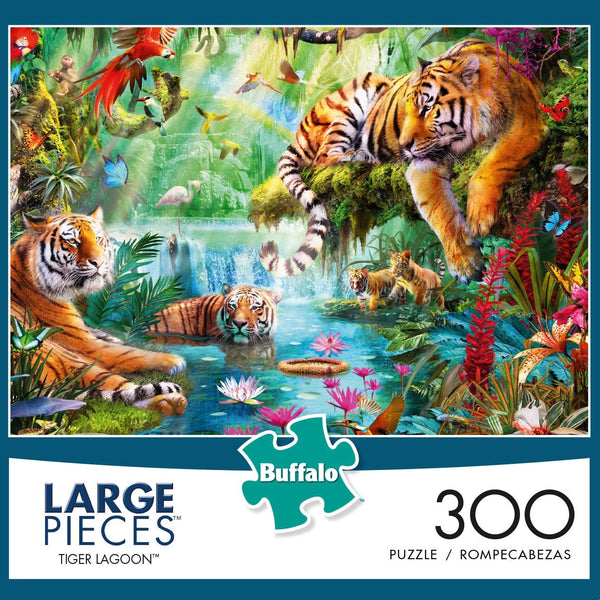 Buffalo Games - Tiger Lagoon - 300 Large Piece Jigsaw Puzzle