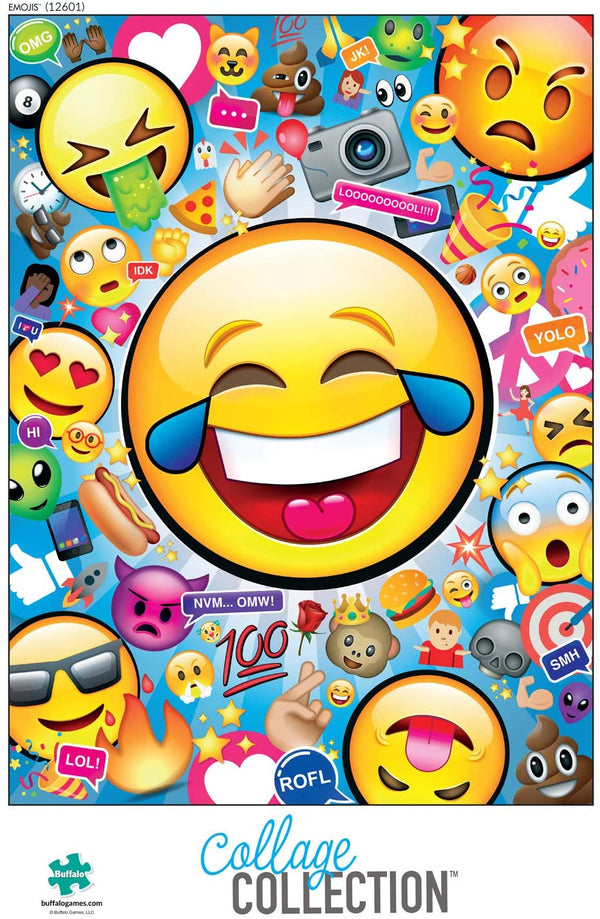 Buffalo Games - Collage Collection - Emojis - 1000 Piece Jigsaw Puzzle