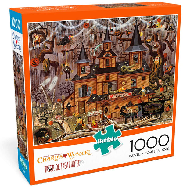Buffalo Games - Charles Wysocki - Trick Or Treat Hotel - 1000Piece Jigsaw Puzzle
