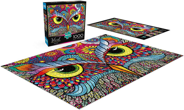 Buffalo Games - Vivid Collection - Owl Eyes - 1000 Piece Jigsaw Puzzle