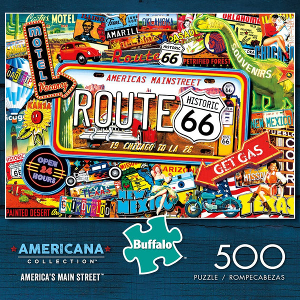 Buffalo Games - Americana Collection - America's Main Street - 500 Piece Jigsaw Puzzle