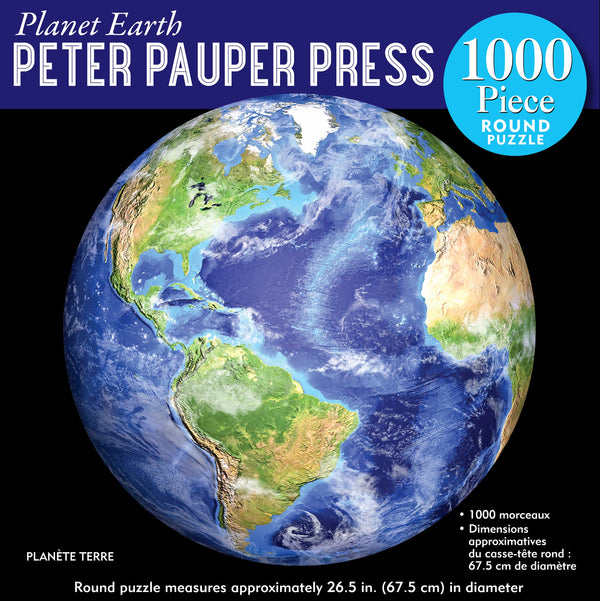 Peter Pauper Press - Planet Earth Round Jigsaw Puzzle (1000 Pieces)