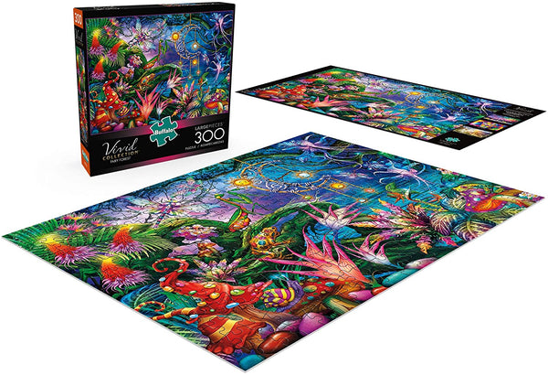Buffalo Games - Vivid Collection - Fairy Forest - 300 Large Piece Jigsaw Puzzle