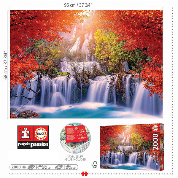 Educa - Waterfall In Thailand Jigsaw Puzzle (2000 Pieces)