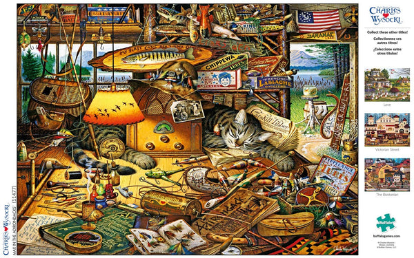 Buffalo Games Max in The Adirondacks by Artist Charles Wysocki 1000 Piece Animals & Wildlife Large Piece Jigsaw Puzzle