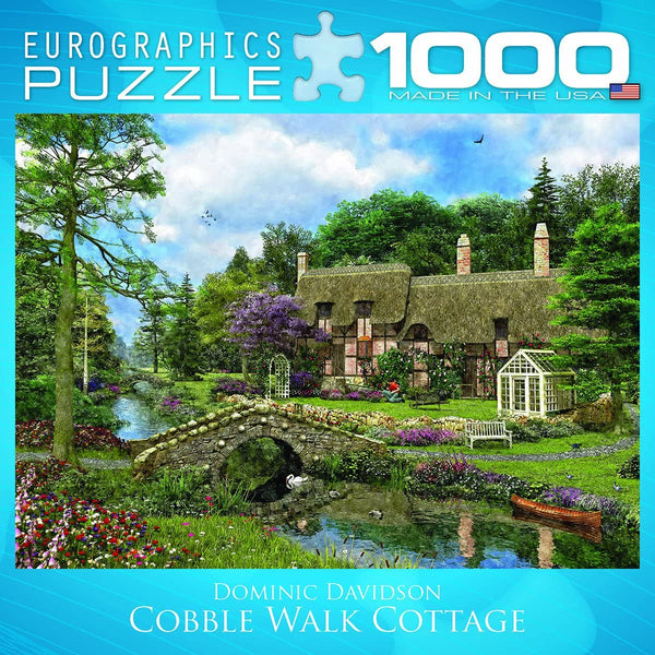 EuroGraphics Cobble Walk Cottage by Dominic Davidson Puzzle, 1000-Piece