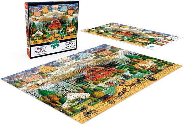 Buffalo Games - Charles Wysocki - Melodrama in The Mist - 300 Large Piece Jigsaw Puzzle